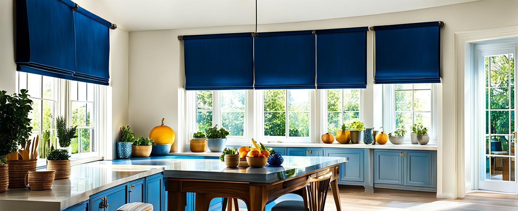 The Ultimate Guide to Blue Roman Shades for Your Kitchen - Totinos Kitchen