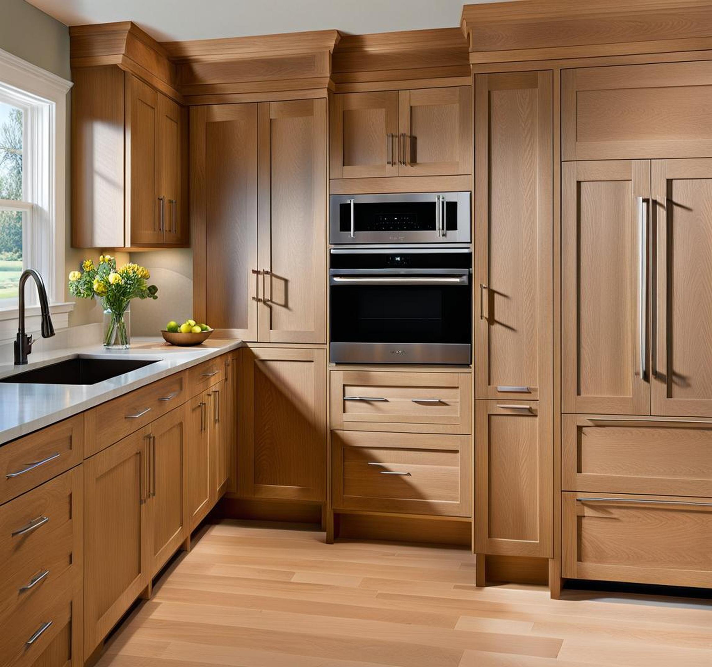 Minimize Grain Chaos with Quarter Sawn White Oak Kitchen Cabinets ...